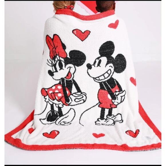 NWT Posh Peanut Disney Mickey Loves Minnie Luxe Cuddle Blanket Patoo - Picture 1 of 3